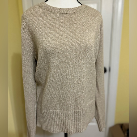 Pink Clover Beige Crew Neck Sweater - Picture 1 of 4